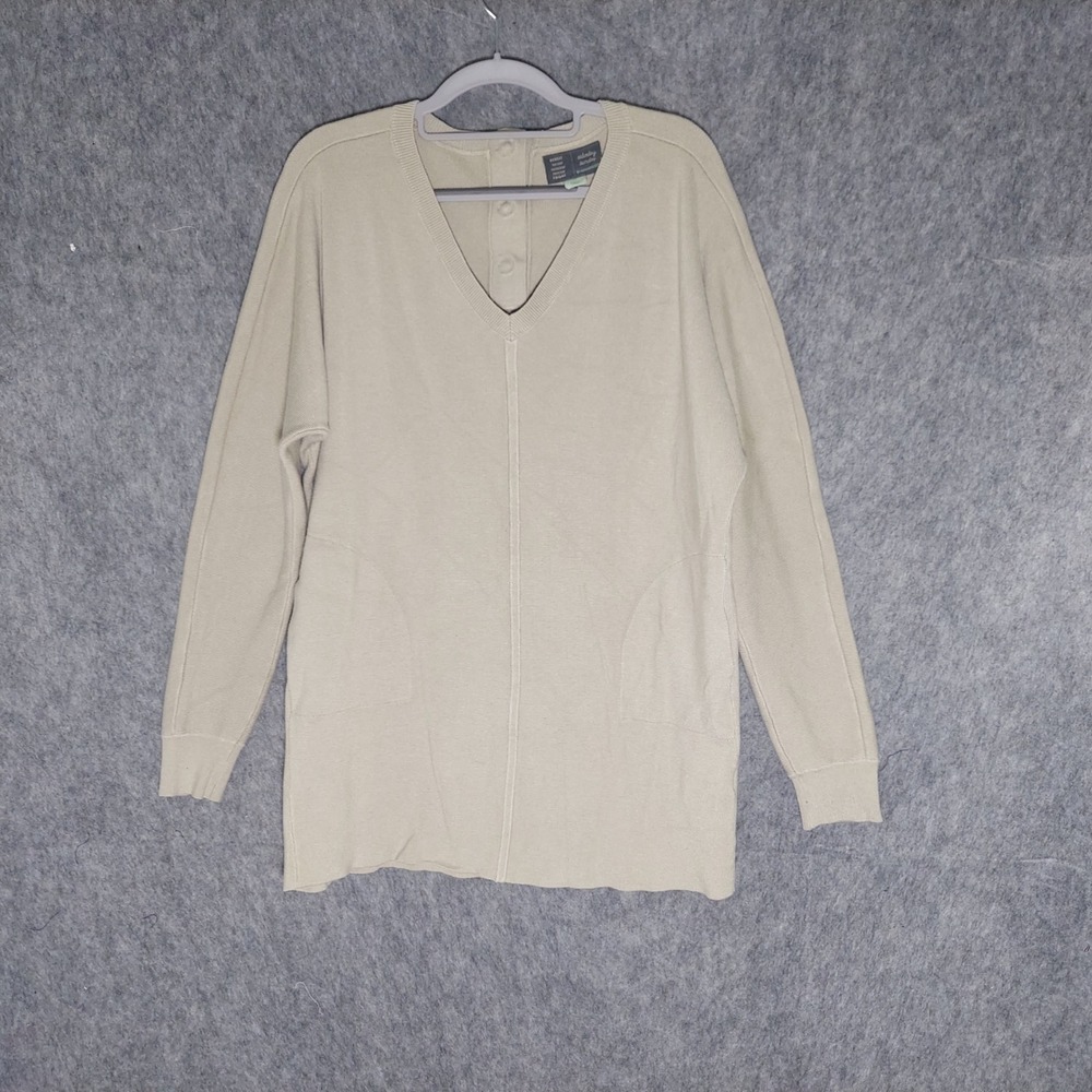 Saturday Sunday Anthropologie Sweater Dress XS Beige Chrissy Minimalist  Pockets